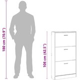  za cipele boja betona 59x17x108 cm konstruirano drvo | shoptok.hr