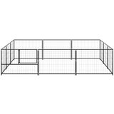  Kavez za pse crni 9 m² čelični | shoptok.hr