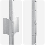  Stup za ogradu 5 pcs Srebrno 150 cm Čelik | shoptok.hr