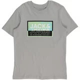 Jack & Jones Majica 'JCOLOGAN' svetlo modra / siva / svetlo zelena / črna
