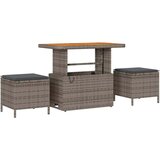  11-dijelni vrtni kauč set s jastučićima Sivi poli ratan Acacia 3-dijelni vrtni set za blagovanje s jastučićima Sivi poli ratan | shoptok.hr