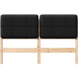  Tapecirani uzglavlje Smeđa i crna 120 cm Čvrsto borovo drvo | shoptok.hr