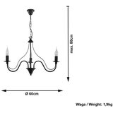 Sollux Črna kovinska viseča svetilka ø 60 cm Fiorano – | Shoptok.si