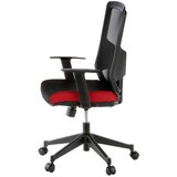 MID.YOU Vrtljiv Stol Lavita, Črna, Rdeča | Shoptok.si