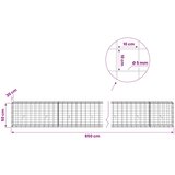  Gabion s žicom debljine 5 mm i mrežom 10x10 cm 850x30x50 cm Slike