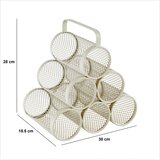 Five STALAK ZA 6 BOCA MAYAJ 30X18,5X28CM METAL BEŽ | shoptok.hr