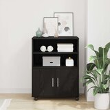 vidaXL Ormar s kotačićima Crni hrast Drvo 60 x 48 x 81 cm Kutni ormar Cijene