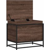  Kutija za pohranu s poklopcem smeđi hrast 60x40x51,5 cm | shoptok.hr