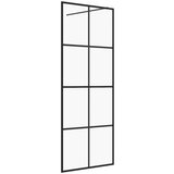 Pregrada za tuširanje s prozirnim staklom ESG 80 x 195 cm crna | shoptok.hr