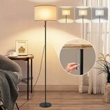 Nettlife zatemnljiva LED talna svetilka retro tkaninski senčnik za dnevno sobo s povlecnim stikalom, (22148932) Cene