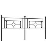  Metalno zamjensko uzglavlje crno 193 cm | shoptok.hr