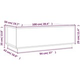  Klubska mizica 100x50x35 cm trdna borovina, (20711270) | Shoptok.si