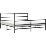  okvir kreveta s uzglavljem i podnožjem crni 183x213 cm | shoptok.hr