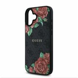 Guess PU Leather 4G Roses MagSafe Zadní Kryt pro iPhone 16 Black Ovitek za telefon Vijolična | Shoptok.si