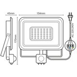  LED reflektor sa senzorom LED/30W/230V 4000K IP44 | Eponuda.com