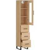  Visoka komoda hrasta sonome 34,5x34x180cm od konstruiranog drva | shoptok.hr