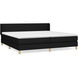  S oprugama i madracem crni 200x200 cm od tkanine | shoptok.hr