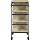  Kuhinjska kolica boja hrasta 87,5x38,5x84,5cm konstruirano drvo Smeđa | Shoptok.si