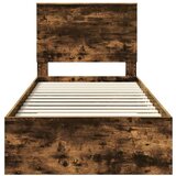  Okvir za krevet Dimljeni hrast i srebrna 75 x 190 cm | shoptok.hr