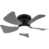 Globo 03609A - LED prigušiva plafonski ventilator HINES LED/10W/230V + daljinski upravljač siv