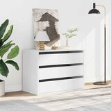  Kutna komoda s ladicama bijela 80x41x58cm od konstruiranog drva | shoptok.hr