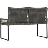  Vanjska klupa Sivi 118 x 55 x 82 cm PE Rattan i Tkanina | Eponuda.com