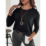 DStreet Bluzka damska one size MINIMODA z wisiorkiem czarna | Shoptok.si