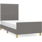  Okvir za krevet bez madraca tamnosivi 90x200 cm od tkanine | shoptok.hr