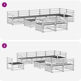  Set vanjskih sofa 9 kom. Prirodna Čvrsto drvo akacije | shoptok.hr