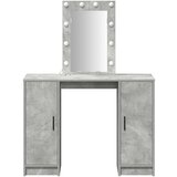  Toaletni stol s LED svjetlima Beton sivi 102x33x135 cm | shoptok.hr