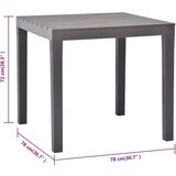  Vrtni stol s 2 klupe plastični smeđi | shoptok.hr