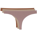 LOS OJOS 3 Pieces Ribbed Seamless Thong Panties Cene