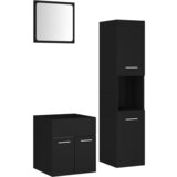 Maison Chic Komplet kopalniškega pohištva - Kopalniški sestavi črne barve iverna plošča, (21788449) | Shoptok.si