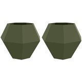  Sadilica 2 pcs Maslinasto zelena 100 x 100 x 80 cm Čelik | shoptok.hr