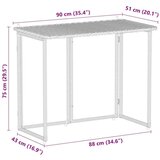 vidaXL Sklopivi vrtni stol sivi 90x51x75 cm poliratan | shoptok.hr