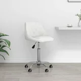  Okretna uredska stolica od umjetne kože bijela