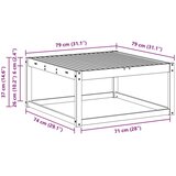 Zunanja miza Naravna 79 x 79 x 37 cm, (5000269293) | Shoptok.si