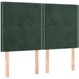 Maison Chic Posteljno vzglavje - Vzglavna omarica 4 kosa temno zelen 72x5x78/88 cm žamet, (22077422) Cene