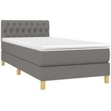  Krevet box spring s madracem LED tamnosivi 80 x 200 cm tkanina | shoptok.hr