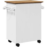 vidaXL Kuhinjska kolica "BODO" bijela i smeđa 72x45x80 cm | shoptok.hr