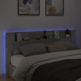 Ormarić za uzglavlje LED svjetlima boja betona 220x16,5x103,5cm | Eponuda.com
