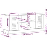  Klupa za cipele VIGO bijela 106 x 35 x 45 cm masivna borovina | shoptok.hr