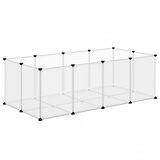  Kavez za male životinje prozirni 144 x 74 x 46,5 cm PP i čelik | Eponuda.ba