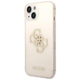 Guess Ovitek za iPhone 14 6.1 GUHCP14SPCUGL4GGO - prozorno zlat z zlatimi bleščicami | Shoptok.si