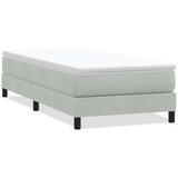 Box Spring krevet bez madracem svijetlo sivi 90x220 cm baršun | shoptok.hr