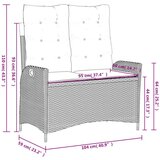 vidaXL 4-dijelni vrtni blagovaonski set od poliratana s jastucima crni | shoptok.hr