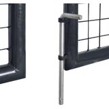 vidaXL mrežasta vrtna vrata od pocinčanog čelika 289 x 175 cm siva | shoptok.hr