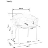  Stolica NORTE - baršun - žuta | shoptok.hr