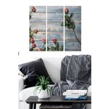 Wallity MDF100537 multicolor decorative mdf painting (3 pieces) Cene