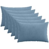  Presvlaka za jastuk 6 pcs HEERLEN Plava 50 x 70 cm Kord - Plava 50 x 70 cm 6 Slike